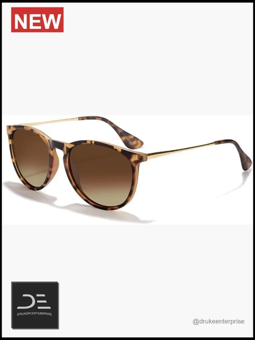 Polarized Round Retro Sunglasses UV400 Protection Unisex